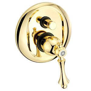 Смеситель скрытого монтажа Migliore Bomond монокомандный, 2-х позиционный с девиатором, золото 26892 фото