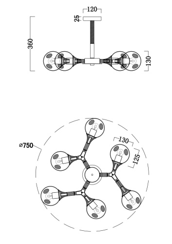 Потолочный светильник Freya FR5105CL-06W фото 3