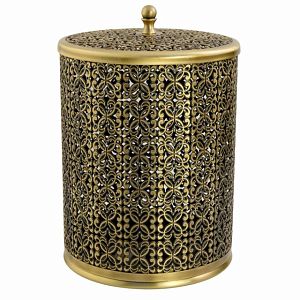 Ведро мусорное Migliore Complementi ажурное 5л, D20, H30 см, бронза 24254 фото