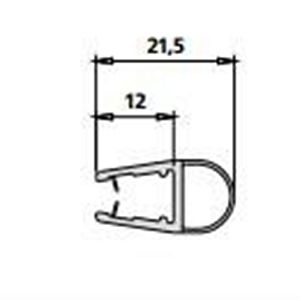 Kermi Уплотнитель для маятниковой двери ATEA 200см,1T,/1F (6453) 1шт фото
