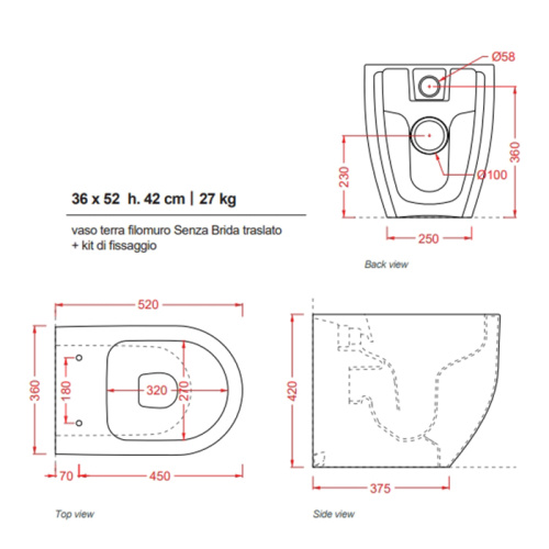 Artceram Monet Унитаз напольный 36х52см,, приставной Rimless, цвет: белый глянцевый фото 2