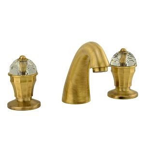 Смеситель для раковины Migliore Prestige Crystal, на 3 отверстий, бронза 30859 фото