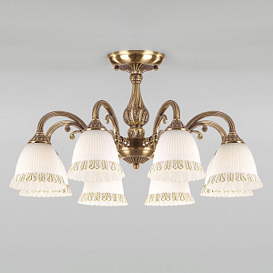 Люстра на штанге Eurosvet 60107/8 античная бронза фото