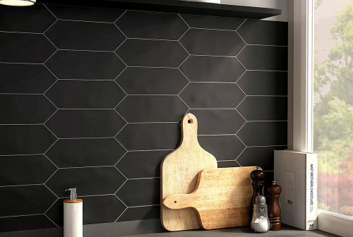 Керамическая плитка Equipe Kite 22987 Black 10х30 фото 2