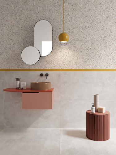 Керамогранит ABK Blend PF60005832 Dots Multiwhite Lap 90x90 фото 2