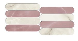 Мозаика 620110000163 Symphonyx Crystal - Rose Mosaic Ellipse Lap 56x23,5 фото