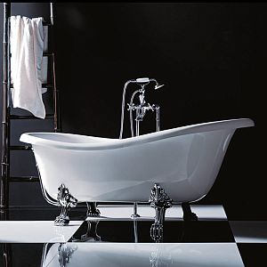 Gruppo Treesse Epoca Ванна отдельностоящая из композита (170х80хh72/60 см) в комплекте: ножки (4 шт,), слив-перелив, цвет: белый/хром фото