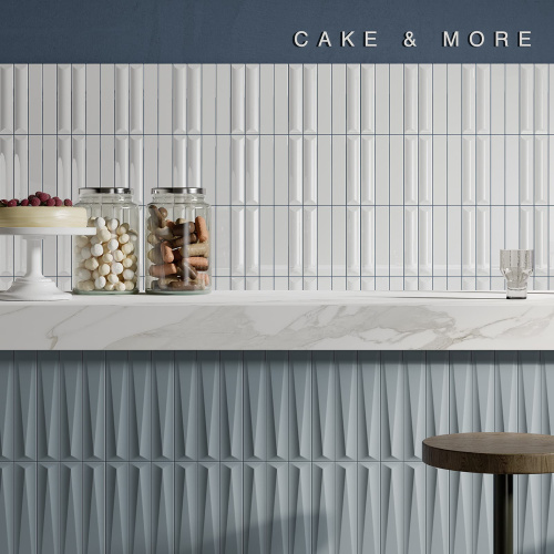 Керамическая плитка Ava Ceramica 192087 Up Lingotto Blue Matte 25x5 фото 2