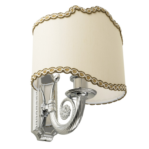 Светильник настенный Migliore Mirella, H24хL20хP22 см, ткань/хром 17258